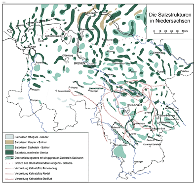 Salzstrukturen in Niedersachsen